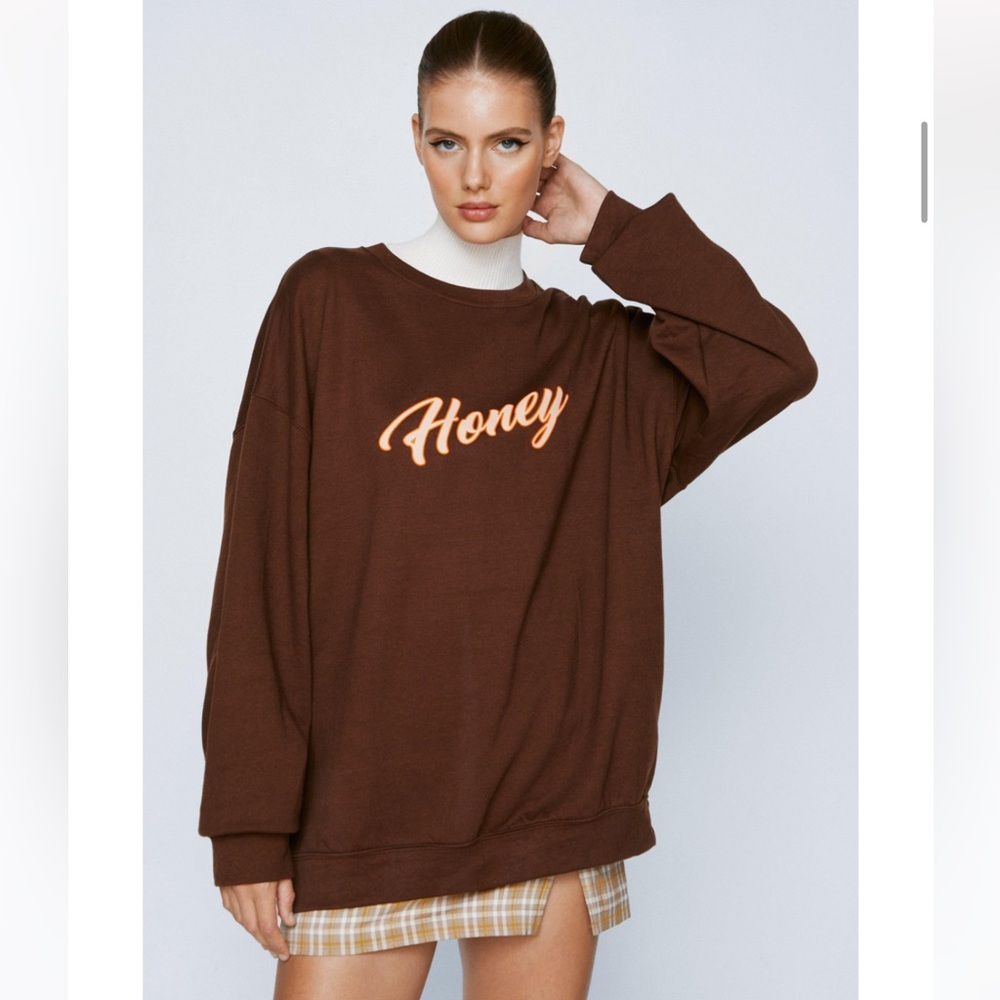 Honey Sweatshirt Nasty Gal Brown Crewneck